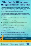 What Can I Do If I Experience Thoughts of Suicide-Safety Plan